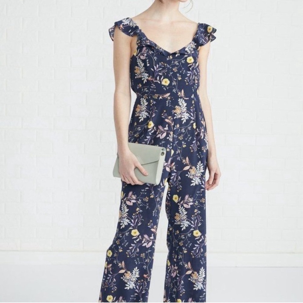 Amour Vert Isabella Jumpsuit in navy floral.